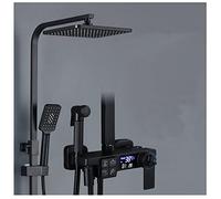 TYHAYJYK Wall Lights Handheld ShowerThermostatic Shower System, Temperature Display, Shower Head with Hand Shower, Rainfall Shower Head with Hand Shower, Bathtub Sets, Portable Bide(White-A