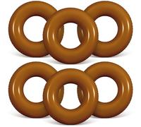 TYHBRV 6 Pcs Inflatable Pool Floats 28 Inches Swim Tube Bulk for Adults Swimming Ring Pool Floaties for Beach Party Decorations Women and Men Summer Vacation Holiday (Yellow)(Light Brown,24")