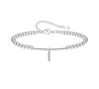 TYHBRV Silver Bracelet For Women Girls 925 Silver Initial Letter Bracelets With Cubic Zirconia For Daughter Mum Sister Friends (A)(I)