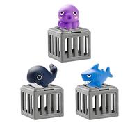 TYHBRV Underwater Dive Rescue, Pool Diving Toys with Storage Fish Box, Colorful Animal Pool Sinkies Swimming Training Game, Summer Pool Beach Party (3pc)