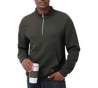 Tyhengta Men Quarter Zip Sweatshirt Long Sleeve Tops Casual Sweater Pullover Warm Winter Jumper Sweatshirt with Pocket Army Green, XL