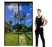 TYHJSH Magnetic Fly Screens Door, Heavy Duty Door Screen, Anti Mosquito Mesh Fly Curtain with Powerful Magnets & Full Frame Magic Tape for Sliding & French Doors, Keep Bugs Out,for Various Doors