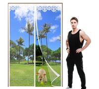 TYHJSH Magnetic Fly Screens Door, Heavy Duty Door Screen, Anti Mosquito Mesh Fly Curtain with Powerful Magnets & Full Frame Magic Tape for Sliding & French Doors, Keep Bugs Out,for Various Doors