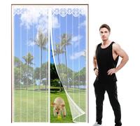TYHJSH Magnetic Fly Screens Door, Heavy Duty Door Screen, Anti Mosquito Mesh Fly Curtain with Powerful Magnets & Full Frame Magic Tape for Sliding & French Doors, Keep Bugs Out,for Various Doors