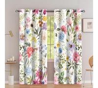 TYHKXAI Blackout Curtains Abstract Beautiful Seamless Floral Pattern Modern Flowers Digital Printed Window Curtain for Bedroom WxH/2x228.5x274cm Curtain Windows