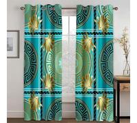 TYHKXAI Fashion Modern Luxury Brand Design Thin Shading Window Drape Polyester Curtain for Living Room Bedroom Decor Curtains WxH/2x200x265cm