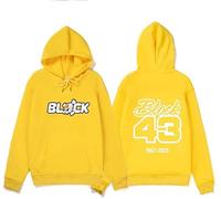TYI Hip-hop Ken Block Hoodie 2D Printed Hoodie Men's Loose Hooded Sweatshirt Men's/women's Street Pullover(Blaxk,S) (3,L)