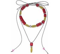 TYIM7 Bohemian Multi-Layer Layered Handmade Bead Resin Geometric Necklace .AT7