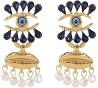 TYIM7 Gold Earrings Evil Eye Statement for women Jewelry Chunky Dangle Vintage for .AT7
