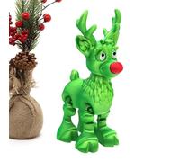 Tyinerc 3D Printed Animals | Christmas Reindeer Toy with Flexible Joints Toy Model Table for Photography Library Bedroom Living Room Home Office Decoration