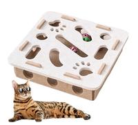 Tyinerc Cat Puzzle Toy, Enrichment Toy for Cats, Scratching Game with Bell and Labyrinth Track for Activity and Biting Movement for Kittens Puppies in the Living Room or Cage