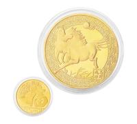 Tyinerc Chinese New Year Coin | 3D Embossed Fortune Tokens with Horse Representation - Souvenir Collection | for Friends, Family, Women, Christmas, Holiday, Easter