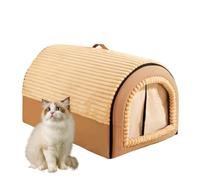 Tyinerc Covered Cat Bed, Removable Pet Shelter, Washable Cat House Bed - for Puppies, Small Animals, Home, Living Room, Bedroom, Play Area, Apartment