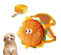 Tyinerc Dog Backpack Harness | Adjustable Vest Bag for Cats, Walking Harness for Dogs Hamburger Design - for Cats and Puppies Safety Training Travel Hiking Walking Camping