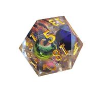 Tyinerc Eye Liquid Core Cube, Dragon Eye Cube - Resin Eyeball Cube - Role Play Dice, Game Dice, Mini Dice, Multipurpose Quicksand Aesthetics for Table Games, Teaching Tools