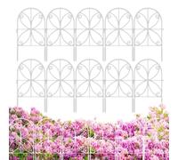 Tyinerc Garden Fence, Animal Barrier, 10-Piece Decorative Garden Fence for Outdoor Use, Weatherproof Garden Border, Lightweight Garden Design, Fence System, Backyard Protection, Tear-Resistant