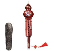 Tyinerc Handmade Chinese Hulusi, Hulusi Cucurbit Flute for Beginners - Traditional Chinese Hulusi for Beginners | Wood Grain Musical Instrument for Professional Players