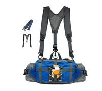 Tyinerc Hiking Fanny Pack Waterproof Outdoor Waist Pack - Waterproof Hiking Fanny Pack with Bottle Holder - Hiking Fanny Pack with 2 Sports Bottle Holders for Running, The, Sky blue, Se référer au
