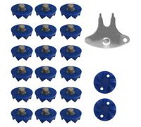 Tyinerc Sports Shoes with Studs, Blue Shoe Stud Set, 20-Piece Shock-Absorbing Cleats with Non-Slip Design for Safety for Outdoor Trainers for Stability and Better Grip on the