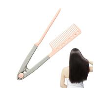 Tyinerc Straightening Comb, V Type Comb for Brazilian Straightening - Non-slip Styling Device for Dry and Wet Hair Women Home Salon Hotel Travel