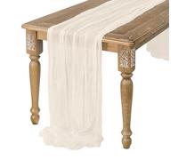 Tyinerc Transparent table runner, thin romantic party cloth runner - 71 x 35 inch table decoration for dining room, dresser, party, holiday, banquet decoration