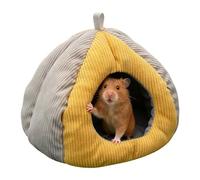 Tyinerc Warm Cotton Hamster Cave Bed Semi-Closed | Thick Plush Cave Bed for Hamster and Hedgehog, for Chinchilla Small Animal Ferret Bird Small Breed House Bedroom A
