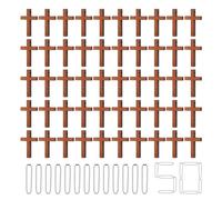 Tyinerc Wooden Cross Charm for Bracelets, Assorted Wooden Cross with Chains, Smooth and Light Jewellery Supplies for Necklace Creation, Ideal as for