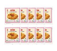 TYJ Spring Roll Pastry 30 Sheets 10" 550G Frozen Spring Home Roll Wrapper Easy Cook and Wrap Pack of 10