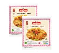TYJ Spring Roll Pastry 30 Sheets 10" 550G Frozen Spring Home Roll Wrapper Easy Cook and Wrap Pack of 2