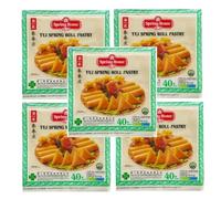 TYJ Spring Roll Pastry 40 Sheets at 8'' Inch Size 550G Frozen Spring Home Easy Cook Easy Wrap Pack of 5