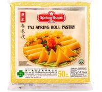 TYJ Spring Roll Pastry. 400g. 50 sheets. For Spring Rolls, Gyoza, dumpling wrappers, skins, wontons (1 x 6 inch)