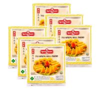 TYJ Spring Roll Pastry 6" 50 Sheets, Frozen, Spring Home, Spring roll Wrapper, Easy Cook, Easy Wrap, Make Delicious Spring roll to samosas, Delicious Pastry Snacks, 400g (Pack of 6)