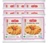 TYJ Spring Roll Pastry - Thin, Flexible, Fry-Ready Sheets | Ideal for Asian-Style Starters | 30 Sheets per Pack - Net Weight 550 g,8 PACKS