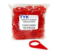 TYK Industries 19mm Red Loose Wheel Lug Nut Safety Check Indicators 100 Pack - Commercial Truck Wheel Nut Pre-Trip Safety Inspection Tool