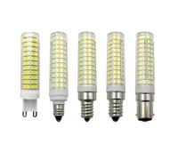 TYKGSQIP Dimmable 15w E14 E12 E11 BA15D G9 LED Corn Crystal Chandelier Ceramic lamp 136 LED 110V 220V. 1pcs E11 15W 220V Warm White