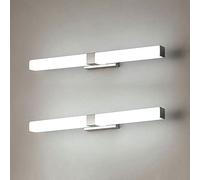 TYKHGFS Bathroom LED Vanity Mirror Light, Chrome Frame Picture Lighting, Stainless Steel Mirror Front Lights Modern Vanity Wall Lamp, Dressing Room Bath Vanity Mirror Lamps