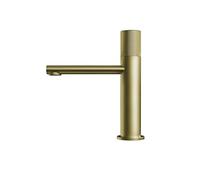 TYKHGFS Brushed Rose Gold High-End Basin Faucet, Solid Brass Round-Handle Hot & Cold Mixer Tap for Hotel Bathrooms(K)