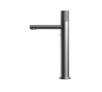 TYKHGFS Brushed Rose Gold High-End Basin Faucet, Solid Brass Round-Handle Hot & Cold Mixer Tap for Hotel Bathrooms(N)