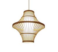 TYKHGFS Chandeliers, Ceililight Japanese Style Woven Lightie26/E27 Chinese Style Pastoral Natural Rattanprsonality Base for Kitchen Island Teahouse Diniroom