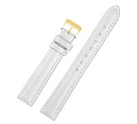 TYKHGFS Cowhide Ladies Watch Band 10mm 12mm 14mm 16mm 18mm Universal Genuine Leather Watchbands (Color : Red Silver pin, Size : 10mm)