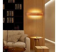TYKHGFS LED Wall Sconce Nordic Wood Wall Lamp, Japanese Mirror Front Light with Acrylic Lampshade, Nordic Vanity Mirror Lights Headboard Lamps for Living Room, Bedroom Bedside