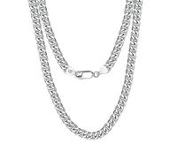 TYKHGFS Necklace Chain for Women, 925 Sterling Silver 3.6MM/5MM/7MM Curb Chain Necklace for Women, Length 40/45/50/55/60cm