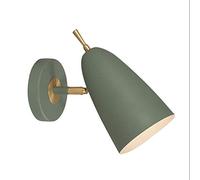 TYKHGFS Nordic Wall Lamp Modern Iron Pink Yellow Green Black Creative Personality Background Wall E27 Living Room Restaurant Study Bath Corridor Bedroom Single Head Double Head Wall Lamp,Green+Brass