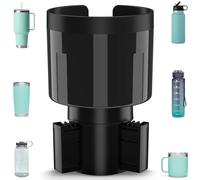 TYKOR Car Cup Holder Expander, Cup Holder for Cars with Offset Insert | Cup Holder Adapter Fits Stanley, Contigo, Other Large Drinks in 0.5-1.4 L (7-10.5 CM)