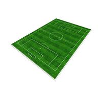 TYKTZXY Soccer Field Rug Football Rug Carpet,Funs Home Decor Play Mat for Boys Girls Sports Theme Room Green 140×200cm