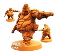 TYL 8XL_UPHOLDERS 1 Gray 32mm Unpainted Miniature Fantasy Miniatures for War Gaming, RPG - Scale Figures, Detailed Tabletop Boardgame Accessories, Realistic 3D Miniature (B) (32mm)
