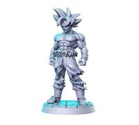TYL | Anime 6 | Gray Unpainted Miniature Fantasy Miniatures for War Gaming, RPG 32mm - Scale Figures, Detailed Tabletop Boardgame Accessories, Realistic 3D Miniature (Goku Ultra Instinct DBZ)