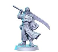 TYL Auron Gray Unpainted Miniature Fantasy Miniatures for War Gaming, RPG 28mm - Scale Figures, Detailed Tabletop Boardgame Accessories, Realistic 3D Miniature (32mm)