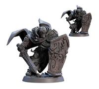 TYL Auron Lightbringer Gray Unpainted Miniature Fantasy Miniatures for War Gaming, RPG 28mm - Scale Figures, Detailed Tabletop Boardgame Accessories, Realistic 3D Miniature (32mm)