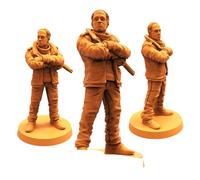 TYL | Bank Robbers Gang | Gray Unpainted Miniature Fantasy Miniatures for War Gaming, RPG 32mm - Scale Figures, Detailed Tabletop Boardgame Accessories, Realistic 3D Miniature (A)